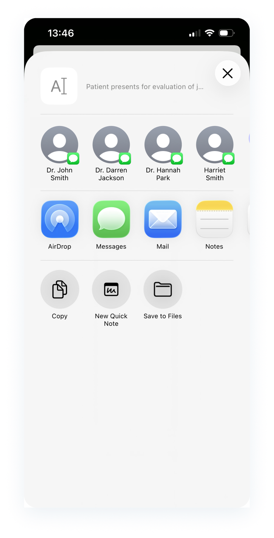FFD Notes review and approve screen
